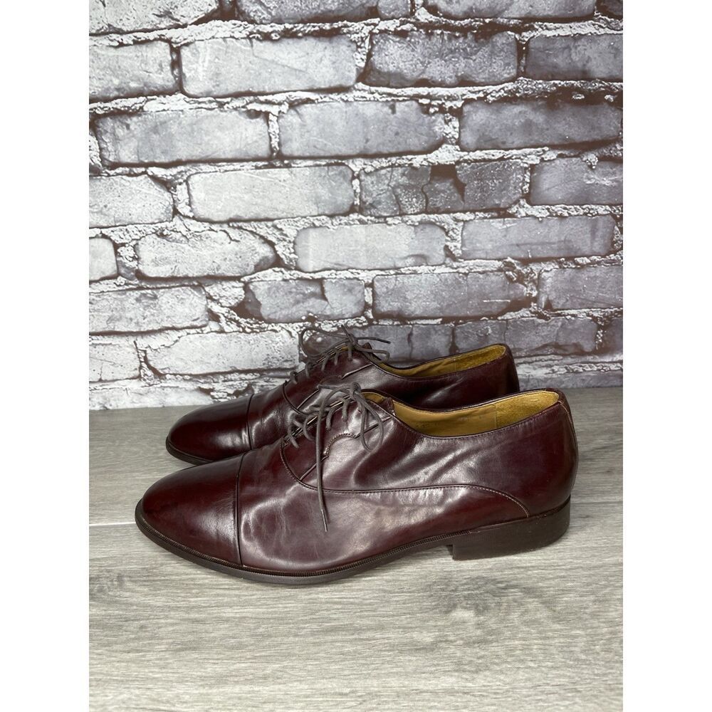 Paragon Brown Leather Cap Toe Handmade Oxfords Lace Up Shoes Men Sz 11D US/44EU